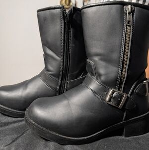 Milwaukee Leather Women's Classic Black Engineer Boot Size 10